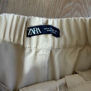 Zara Tan Elastic Waist Trousers